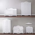 White Kids Bed With Wardrobe Drawer Chest And Shelf For Nursery Bedroom