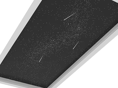 Starry Modern Ceiling Featuring Small LED Dots And Linear Decorative Accents 3d model