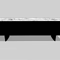 Elegant Modern Black TV Stand With Marble Top And Sturdy Legs 3d model