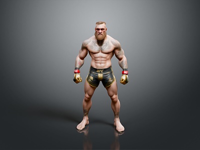 Muay Thai Free Fighting Athlete Muay Thai Athlete Boxer Athlete Sanda 3d model