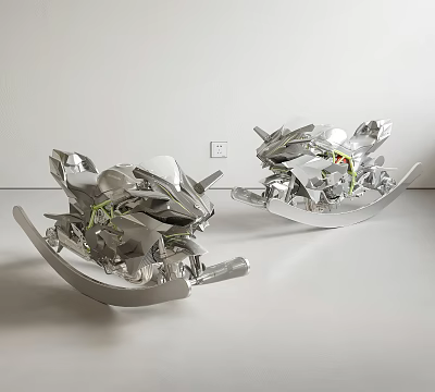 Modern Rocking Chair Kawasaki Motorcycle Rocking Chair 3d model