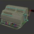 typewriter old typewriter antique typewriter classical typewriter english typewriter game item 3d model