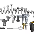 Different Types of Hardware Tools Including Screws Bolts Nuts and Washers