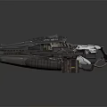 Futuristic Sci-Fi Spaceship 3D Model Design With Streamlined Metallic Body Detailed Cockpit And Engines