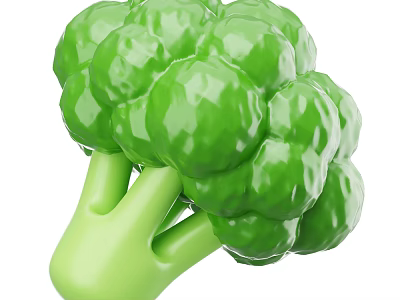 Crisp Fresh Green Broccoli Vegetable for Healthy Eating and Nutrition 3d model