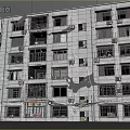 Multi Storey Residential Building Featuring Light Colored Exterior Balconies Air Conditioning Units And Windows