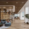 Modern Cafe Front Hall 3d model