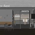 Modern Milk Tea Shop Interior Design With Smooth Sign And Cozy Rest Seating