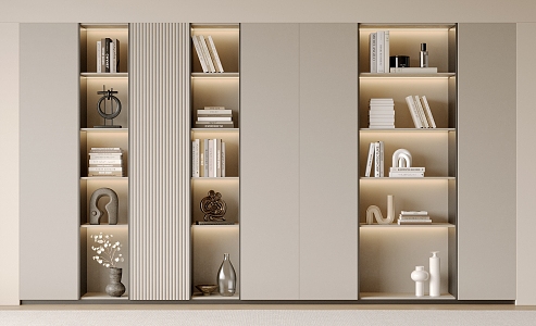 Bookcase Bookshelf Display Cabinet Book Ornaments Multifunctional Decorative Cabinet Combination Bookcase Open Bookcase 3d model