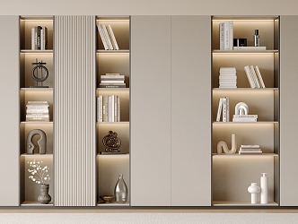 Bookcase Bookshelf Display Cabinet Book Ornaments Multifunctional Decorative Cabinet Combination Bookcase Open Bookcase 3d model