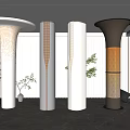 Modern Column Special-shaped Decorative Column Architectural Column 3d model