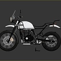 Modern motorcycle two-wheeled motorcycle off-road motorcycle road racing motorcycle 3d model