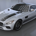 Mercedes-Benz sports car AMG GT Coupe luxury car super running low face number low model simple model game sub-era film and television level super realistic 3d model