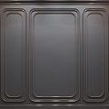 Elegant Modern Gypsum Molding With Symmetrical Lines On Deep Gray Panel