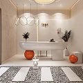 Modern Beauty Hair Salon Interior With Styling Chairs Mirrors And Decorative Plants