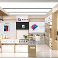 Huawei 5G Mobile Phone Store Interior With Display Counters Shelves And Product Displays