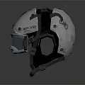 Futuristic Silver Helmet With Blue Glowing Logo And Transparent Visor MAX-78 Label