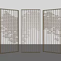 Modern Partition Screen Partition Wall Hollow Partition Metal Screen 3d model