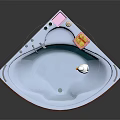 Stylish Curved Bathtub With Wooden Frame Rubber Duck And Bath Products