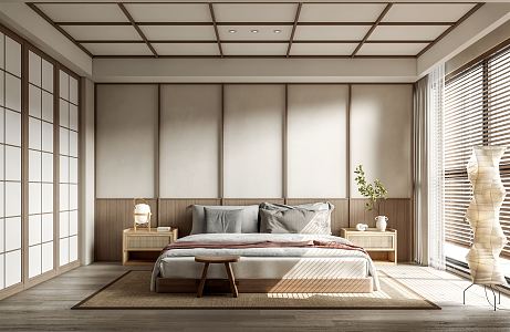 Japanese-style bedroom 3d model