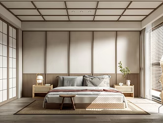 Japanese-style bedroom 3d model