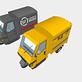 Black And Yellow Functional Vehicles Including SF Express Delivery And Sanitation Utility Trucks