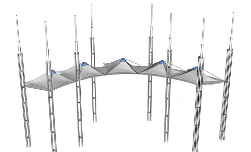 Tensioned membrane 3d model