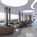 Modern Hospital Outpatient Clinic Interior With Spacious Lobby And Comfortable Waiting Seats