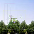 Two Story Detached Villa With Beige Exterior Red Roof Front Steps And Green Lawn