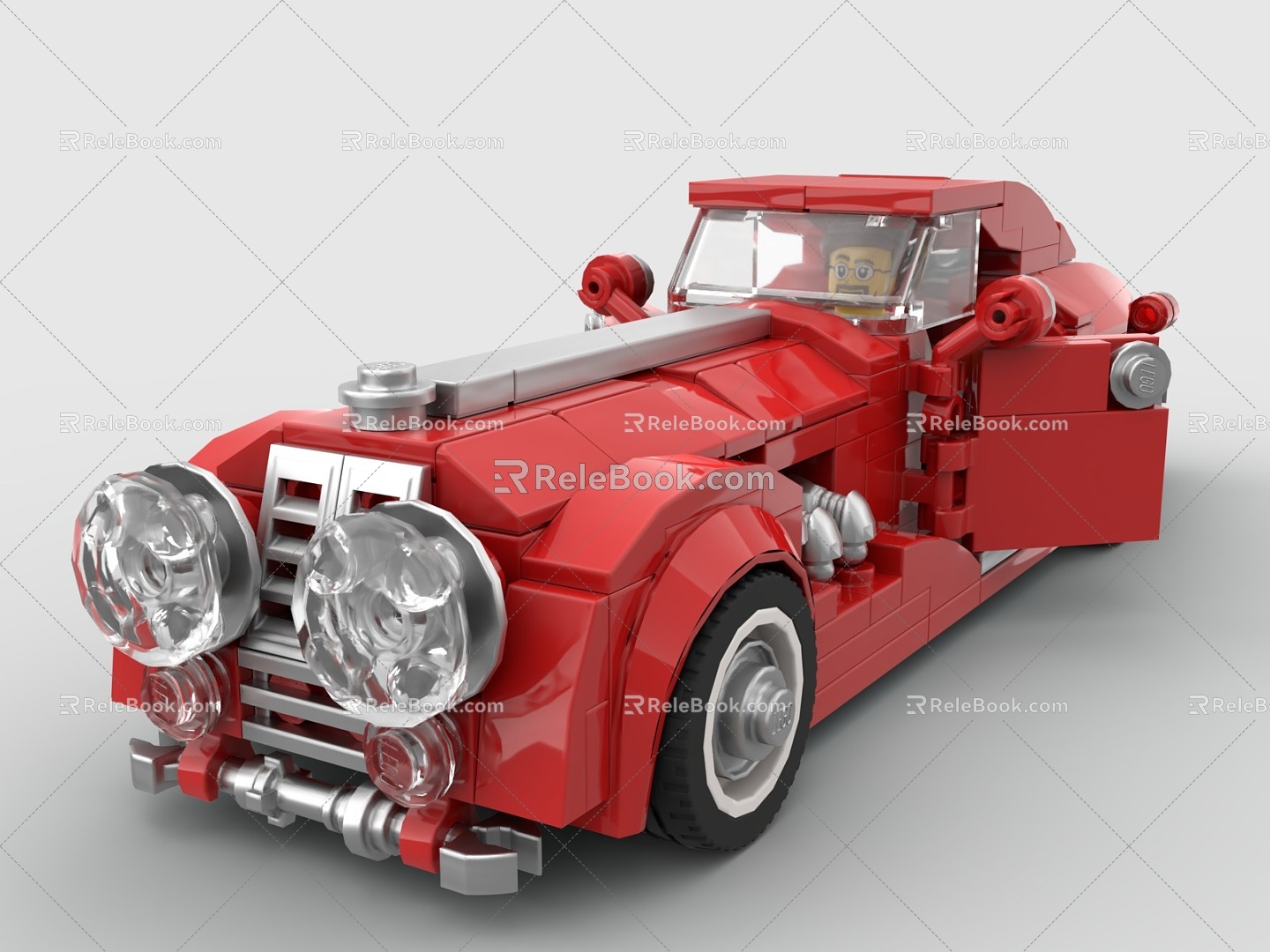 LEGO Toy Building Blocks Sedan Vintage Sedan sports car 3d model