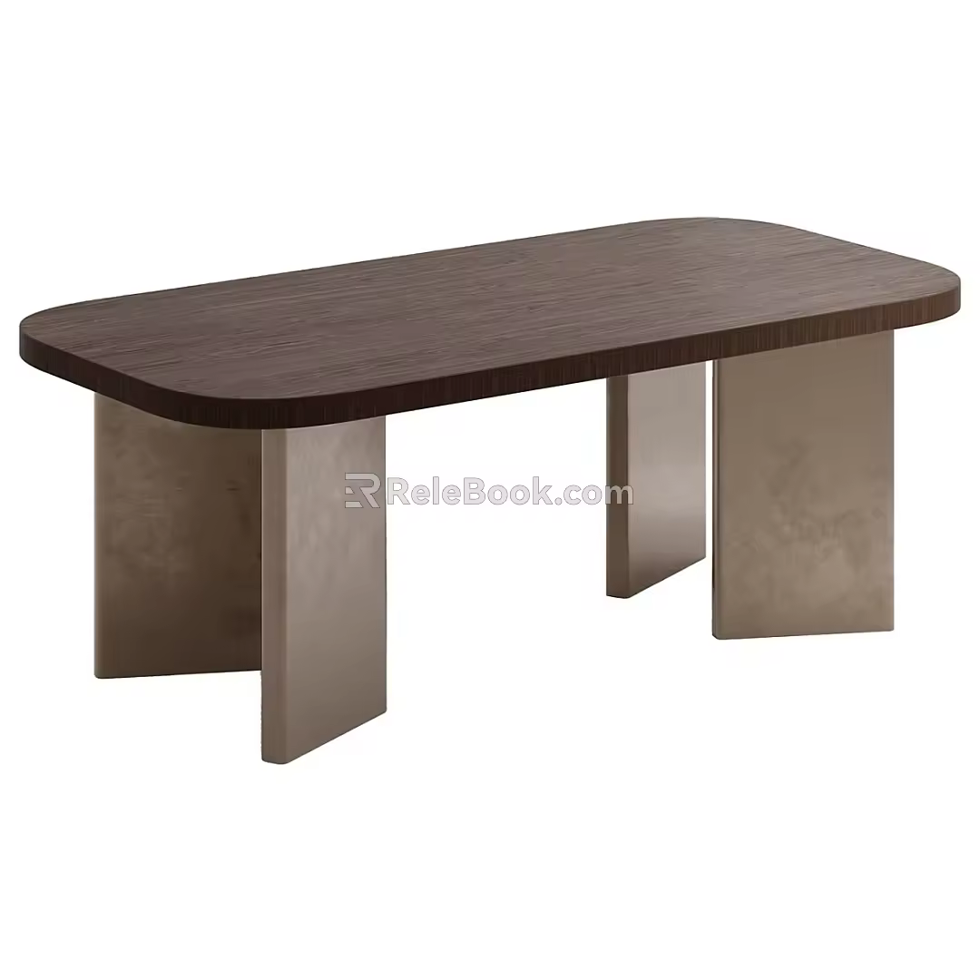 Nordic Simple Dining Table 3d model