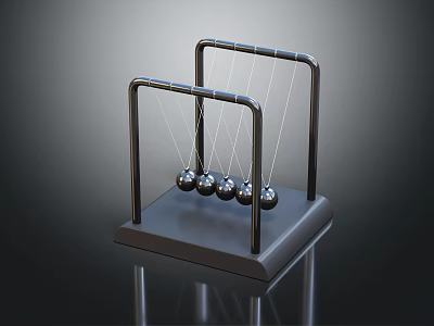 Interactive Playground Equipment With Metal Frame Hanging Metal Balls Stable Base And Balanced Structure 3d model