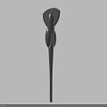Modern Outdoor Light With Sleek Tall Pole And Curved Top Design For Garden Pathway Lighting