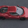 Red Sports Car With Sleek Body Black Wheels And Modern Front Design Features