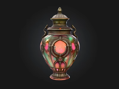 Antique Bottle Porcelain Pot Jewelry Ornaments 3d model Antique Bottle Porcelain Pot Jewelry Ornaments 3d model