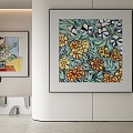 modern decorative painting 3d model