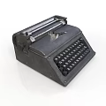 Vintage Black Mechanical Typewriter Classic Design Household Writing Tool With Metal Parts