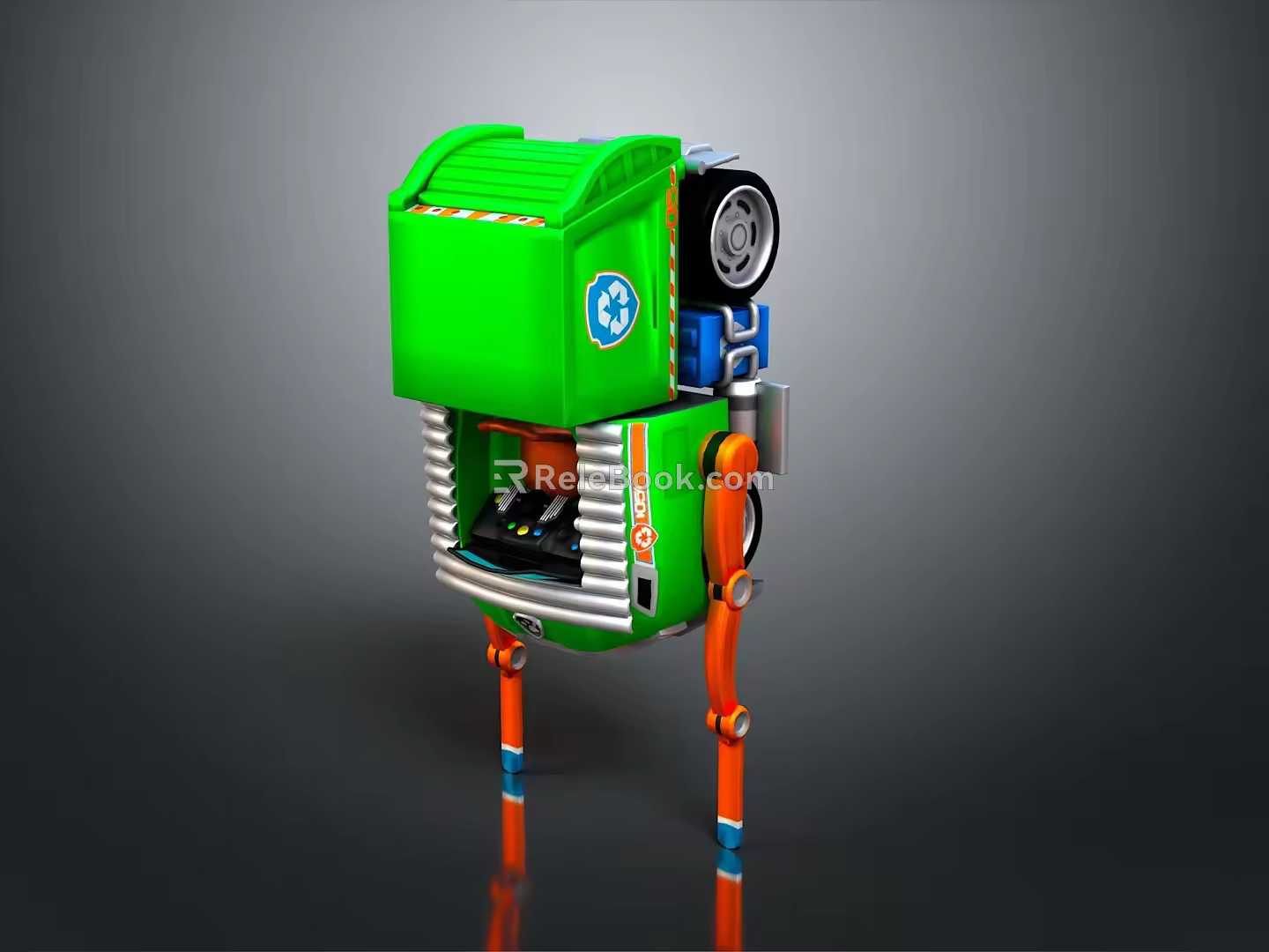 Robot Assistant Small Robot Butler Robot Butler Figure Game Figure 3d model