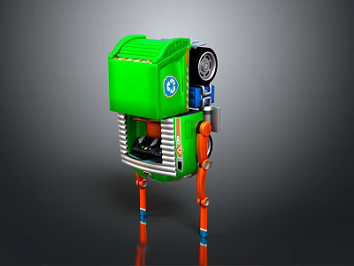 Robot Assistant Small Robot Butler Robot Butler Figure Game Figure 3d model