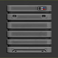 Stacked Industrial Metal Storage Boxes With Shiny Surface And Brand Logo