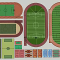 Various Soccer Field Design Layouts With Different Shapes Sizes And Green Turf