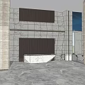 Contemporary Reception Space With Marble Walls And Modern Front Desk Design