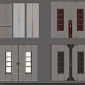 Modern Cabinet Door Designs Featuring Different Styles Glass Panels And Metal Handle Details