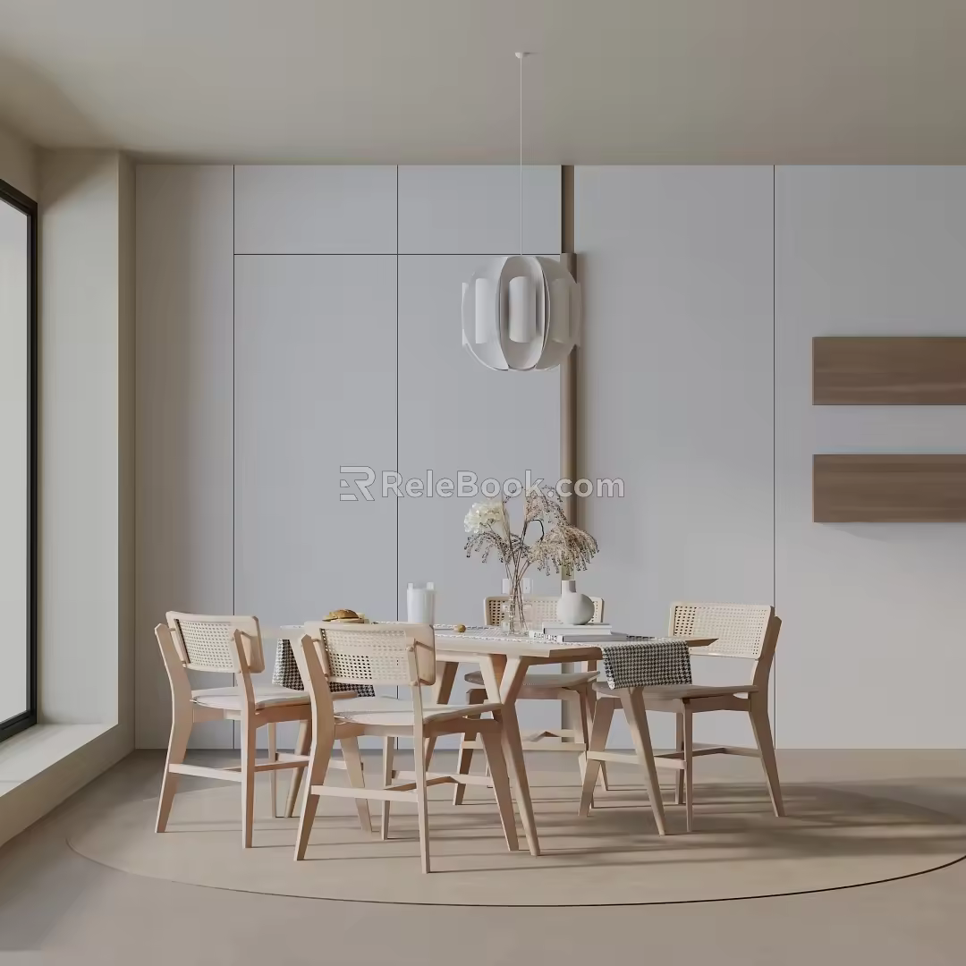 Modern dining table 3d model