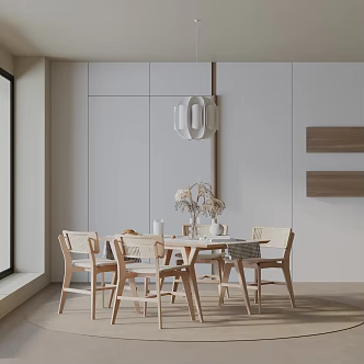 Modern dining table 3d model