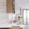 Modern Kitchen Interior Design With Wooden Cabinets Marble Countertop And Open Layout Natural Light
