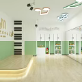 Le Yi Art School Interior With Grand Pianos Keyboard Decoration And Red Curtains Music Notes