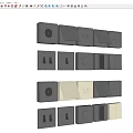 Switch panel socket switch socket bull 3d model