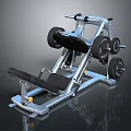 Professional Leg Press Gym Fitness Equipment With Metal Frame Black Seat And Weight Plates