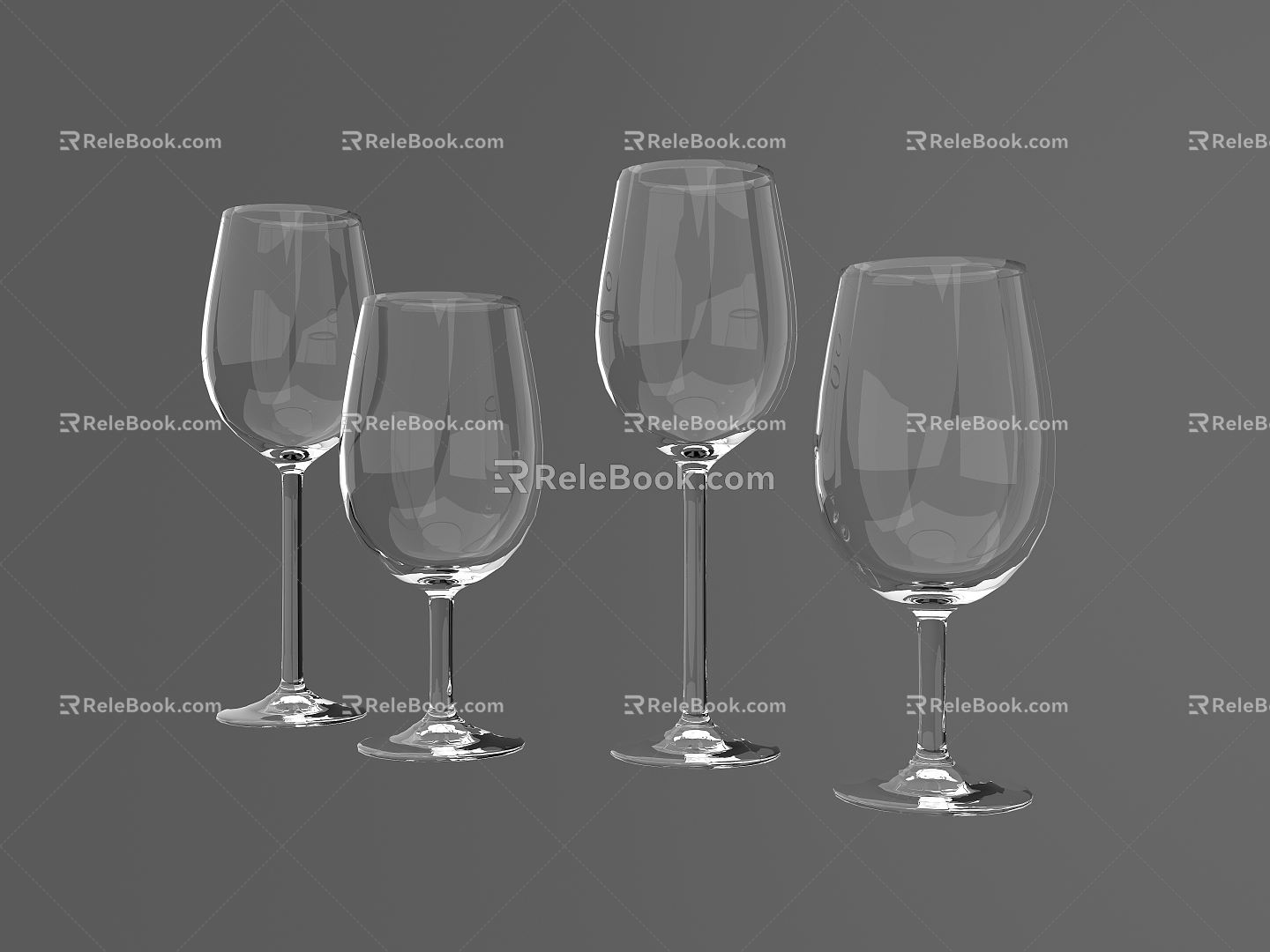 Red wine glass goblet wine set wine glass wine glass 3d model